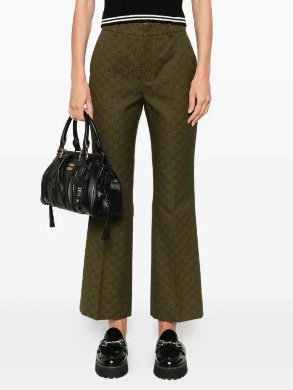 NEW Gucci GG Monogram Trouser, Size 42